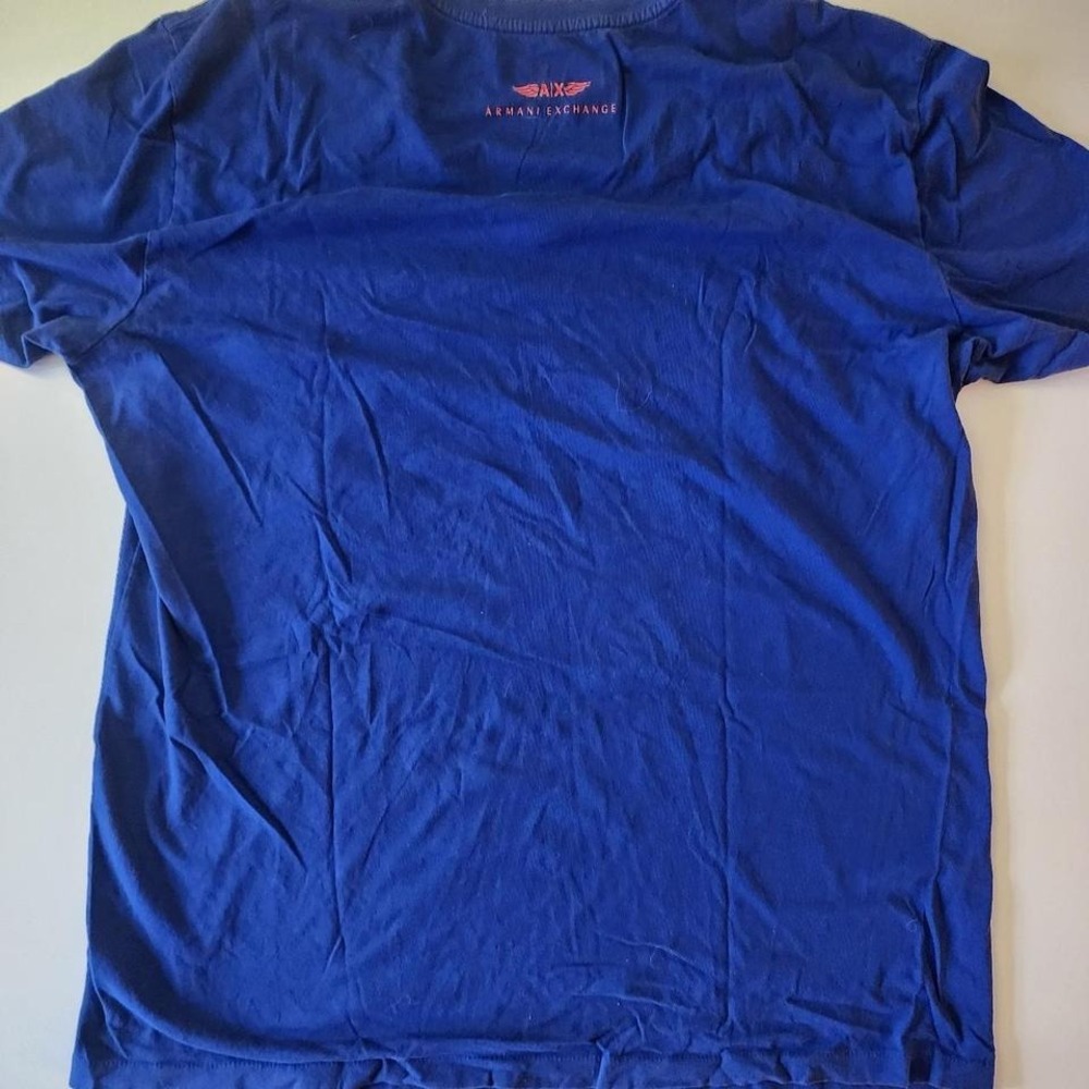 Armani V neck A12 mark Large but fit medium royal blue, V-neck,‎ embroidered